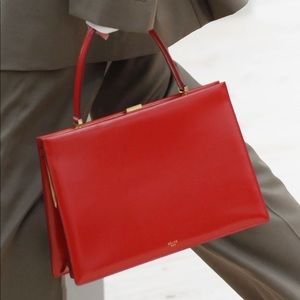 Céline Phoebe Philo Box Clasp Scarlet Red